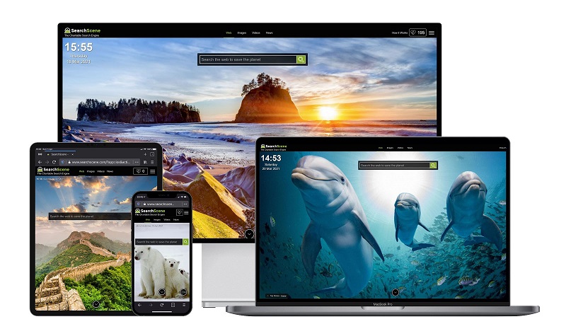 SearchScene on desktop, laptop, tablet and phone