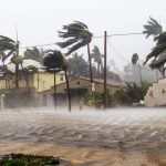 hurricane representing impact of climate change